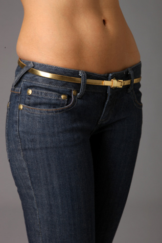 Metallic Skinny Belt