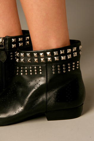 Stud Peep Toe Ankle Boot by Pour La Victoire